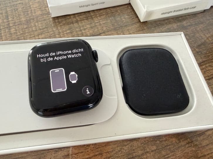 Apple Watch Series 8 45mm Midnight Aluminum GPS, Apple Watch ⌚️, Zwart, IOS, Ophalen of Verzenden