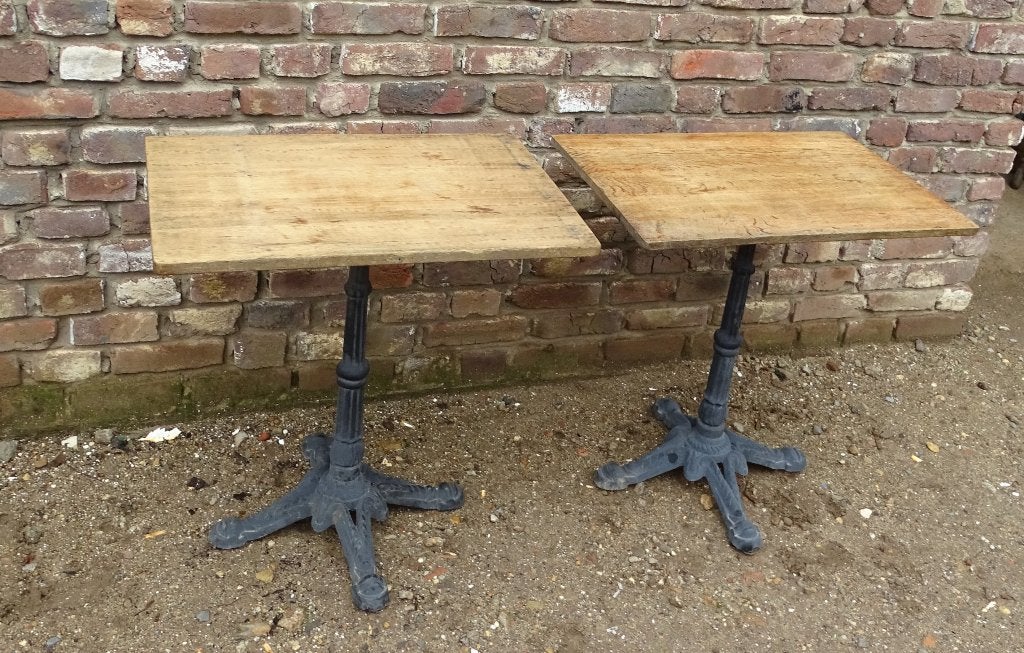 2 maal bistrotafel met gietijzeren poot tuintafel tafel, Ophalen