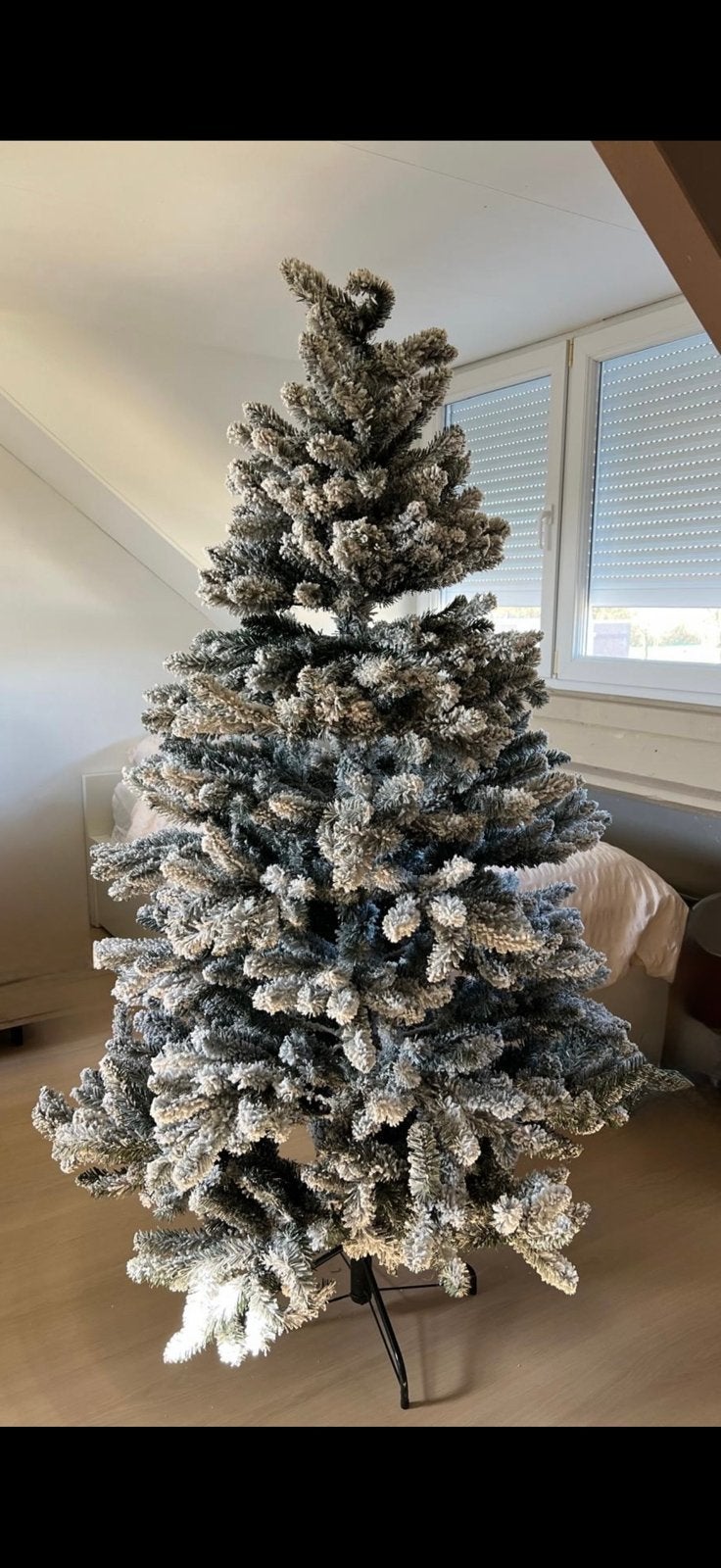Luxe Kunstkerstboom met sneeuw 180cm, Ophalen, Zo goed als nieuw