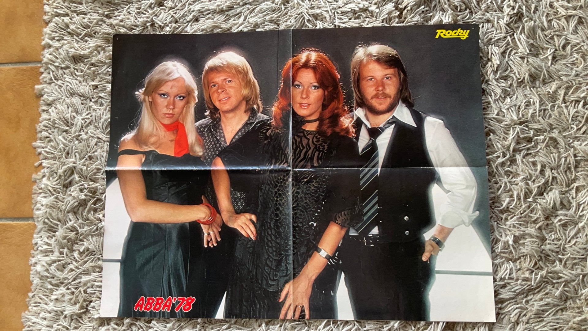 ABBA Poster 1978 Uit De Duitse Rocky, Ophalen of Verzenden, Gebruikt, Poster, Artwork of Schilderij
