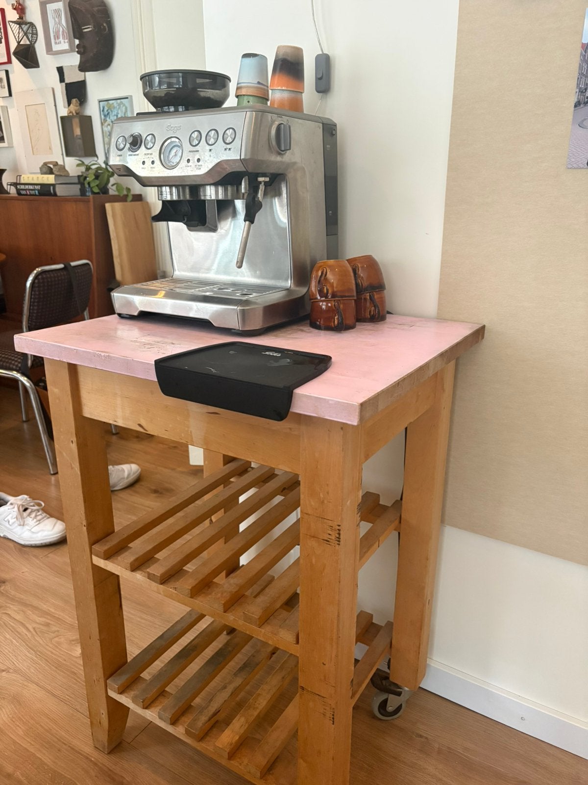 Keukenblok/ keukentrolley voor coffee corner, Ophalen, Gebruikt, 50 tot 100 cm, Roze