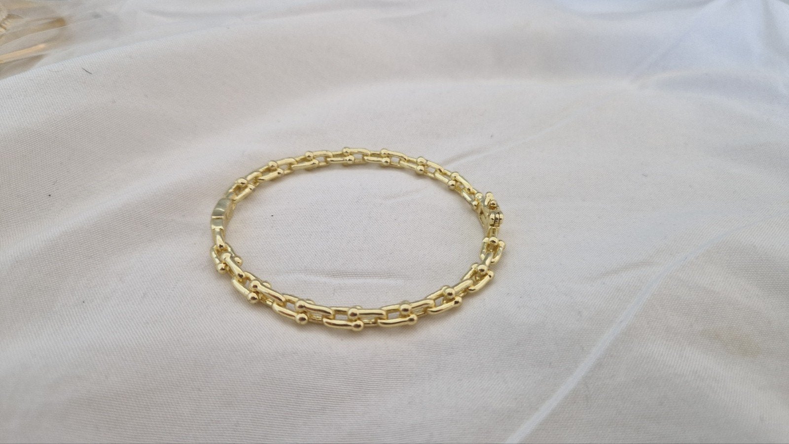 Tiffany-stijl armband - niet echt goud, Ophalen of Verzenden, Nieuw, Goud, Goud