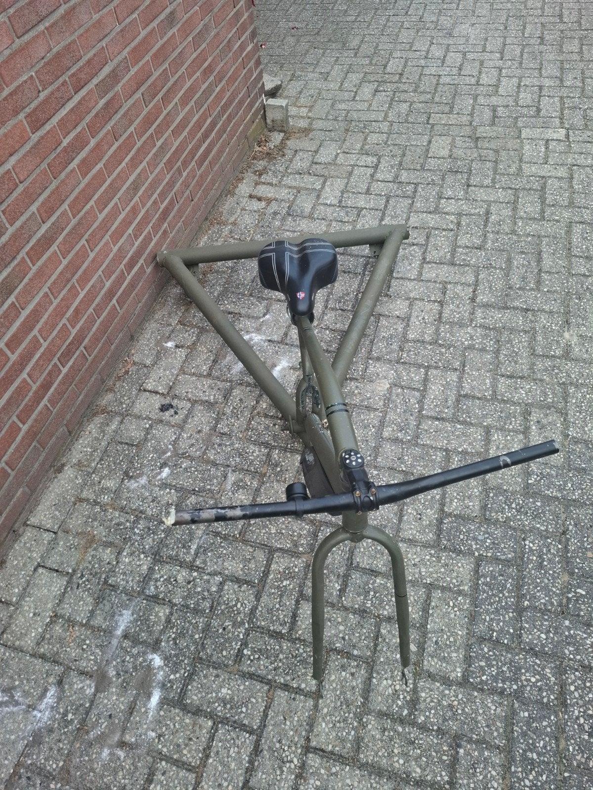 Drift bike frame zonder voorwiel - project, Ophalen, Gebruikt, Frame, Staal