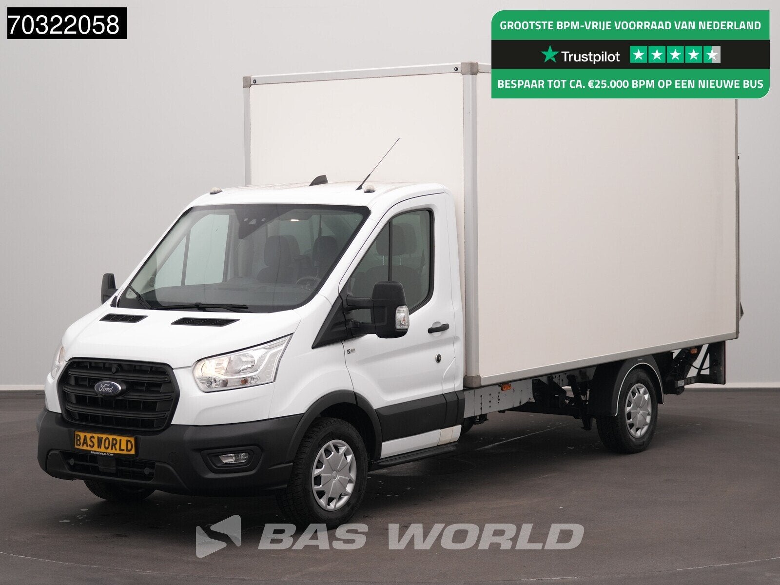 Ford Transit 130pk D'Hollandia Laadklep Bakwagen Airco Cruis, Stof, Euro 6, 4 cilinders, Start-stop-systeem
