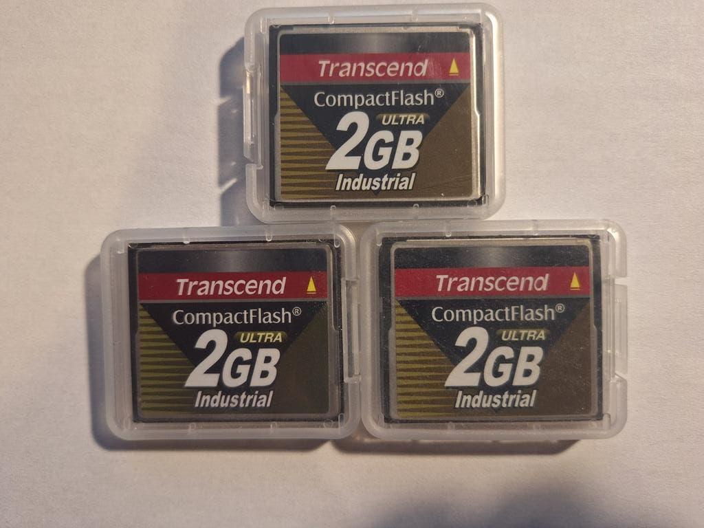 3x Transcend Ultra 2GB Industrial compactflash geheugenkaart, Support-nl@transcend-info.com, Ophalen of Verzenden, Zo goed als nieuw