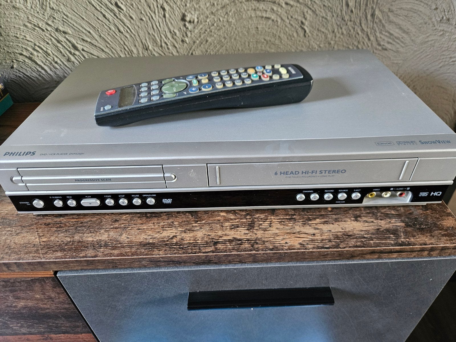 Philips DVP3350V DVD/Vhs Speler met Afstandsbediening, Ophalen of Verzenden, Gebruikt, VHS-speler of -recorder