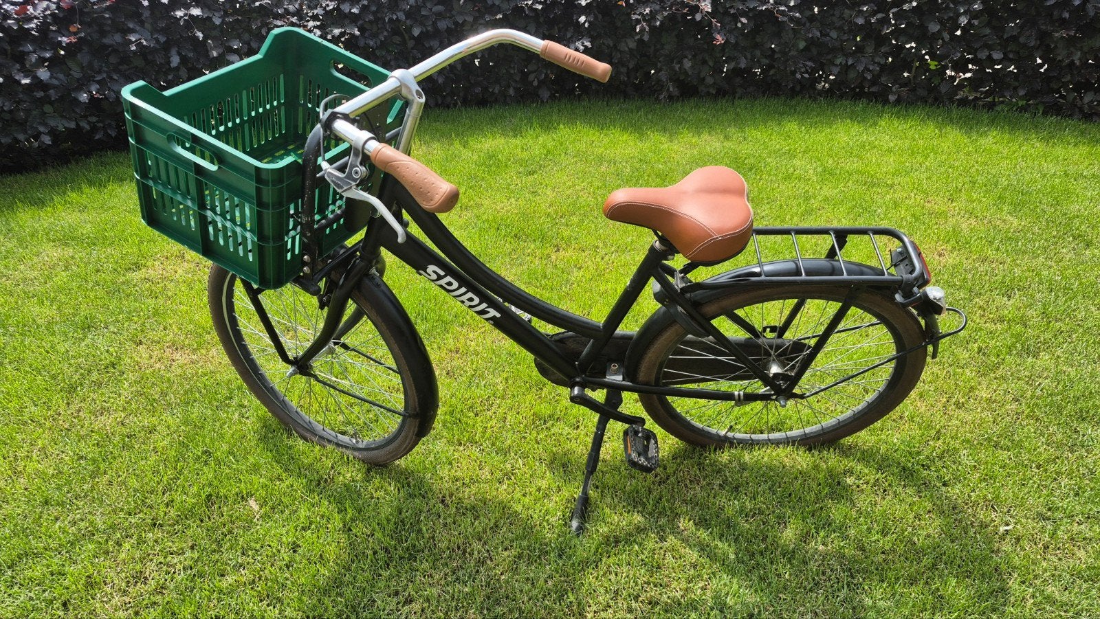 Spirit transportfiets met krat - Zwart, Ophalen, Gebruikt, Overige merken