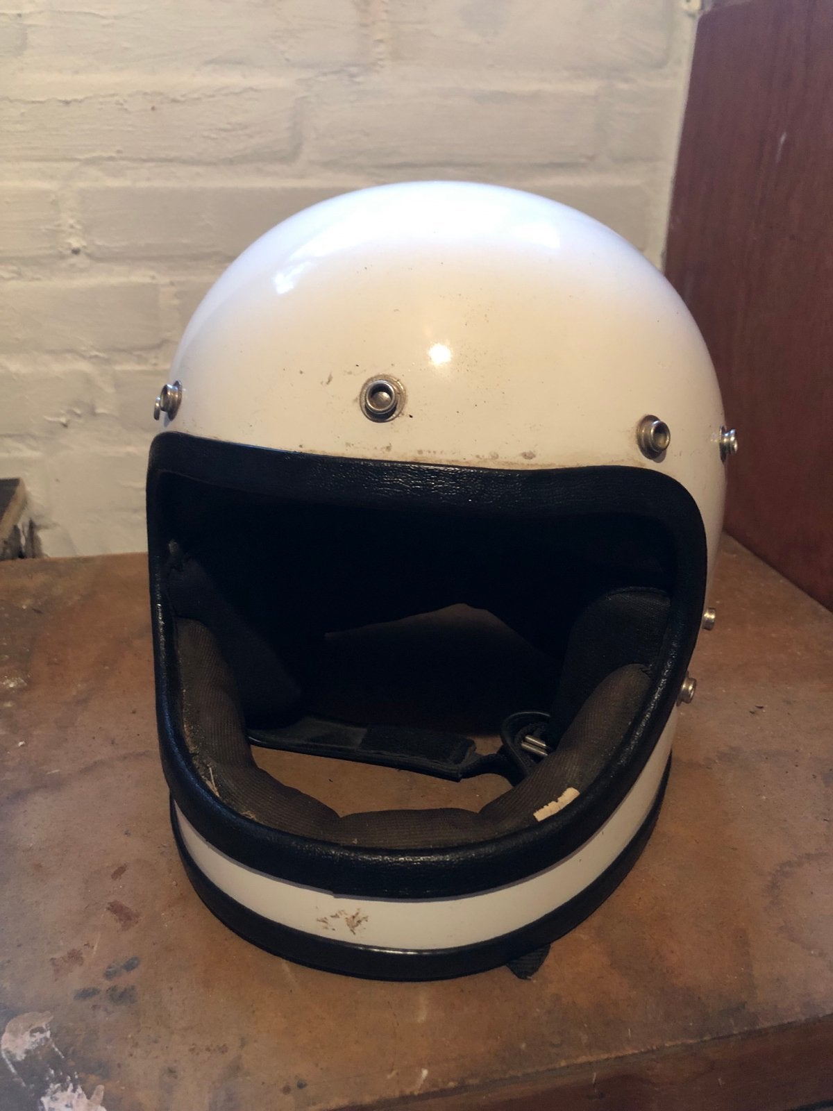Vintage Safetech Racer Integraalhelm - Maat L, Overige merken, Heren, Ophalen of Verzenden, Integraalhelm
