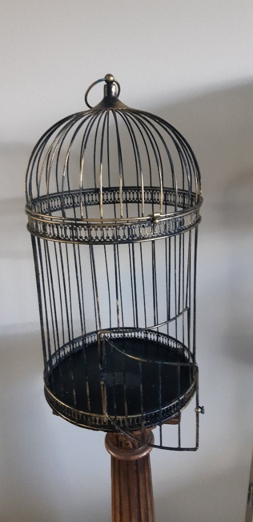 Plantenpot kooi groot gothic steampunk vampire stijl, Gebruikt, Rond, Binnen, Metaal