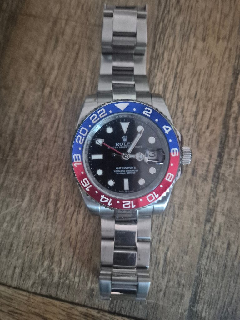 Rolex GMT (Pepsi), Sieraden, Tassen en Uiterlijk, Horloges | Heren, Ophalen, Staal, Polshorloge, Zo goed als nieuw