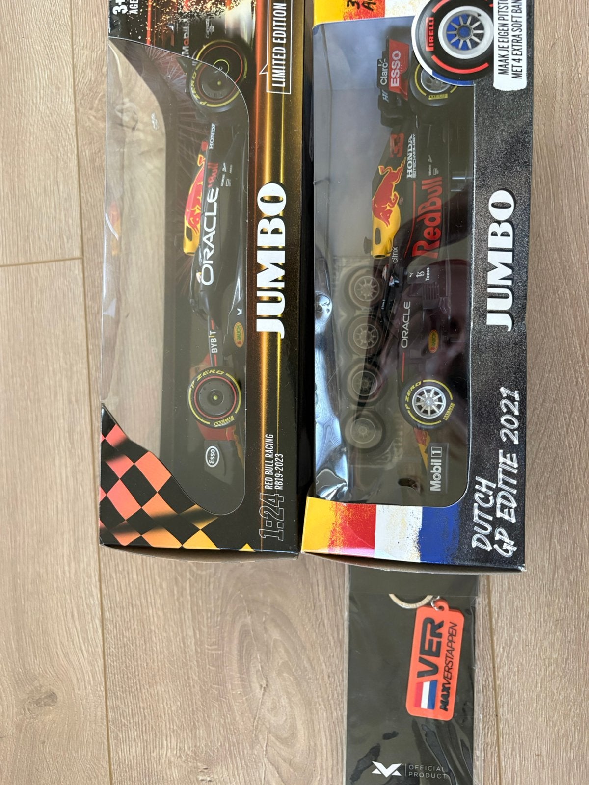Jumbo verstappen auto en sleutelhanger, Ophalen of Verzenden, Zo goed als nieuw, Bburago