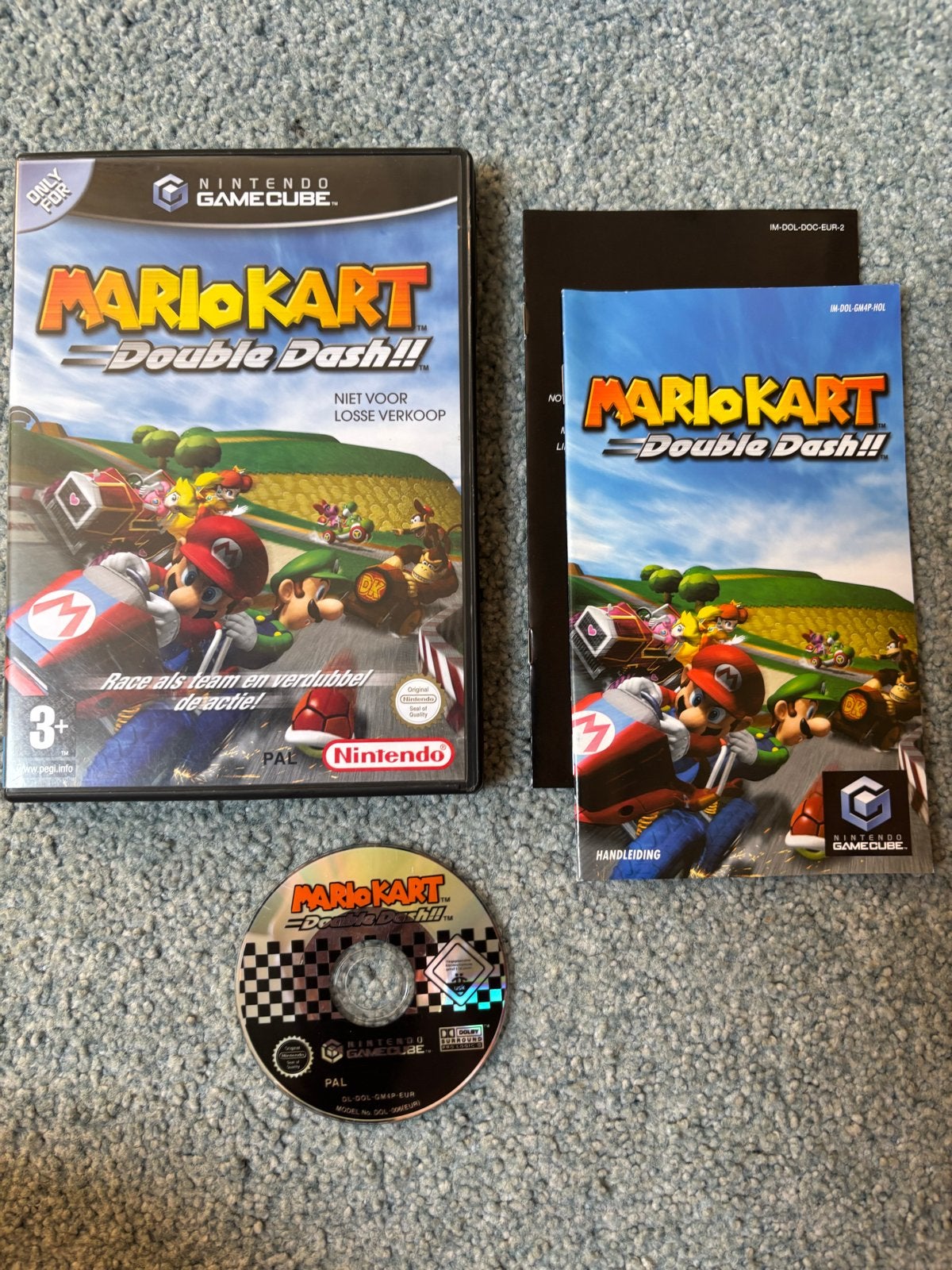 AANBIEDING!! Mario Kart Double Dash Nintendo GameCube, Nintendo, Gebruikt, Ophalen of Verzenden, Racen en Vliegen