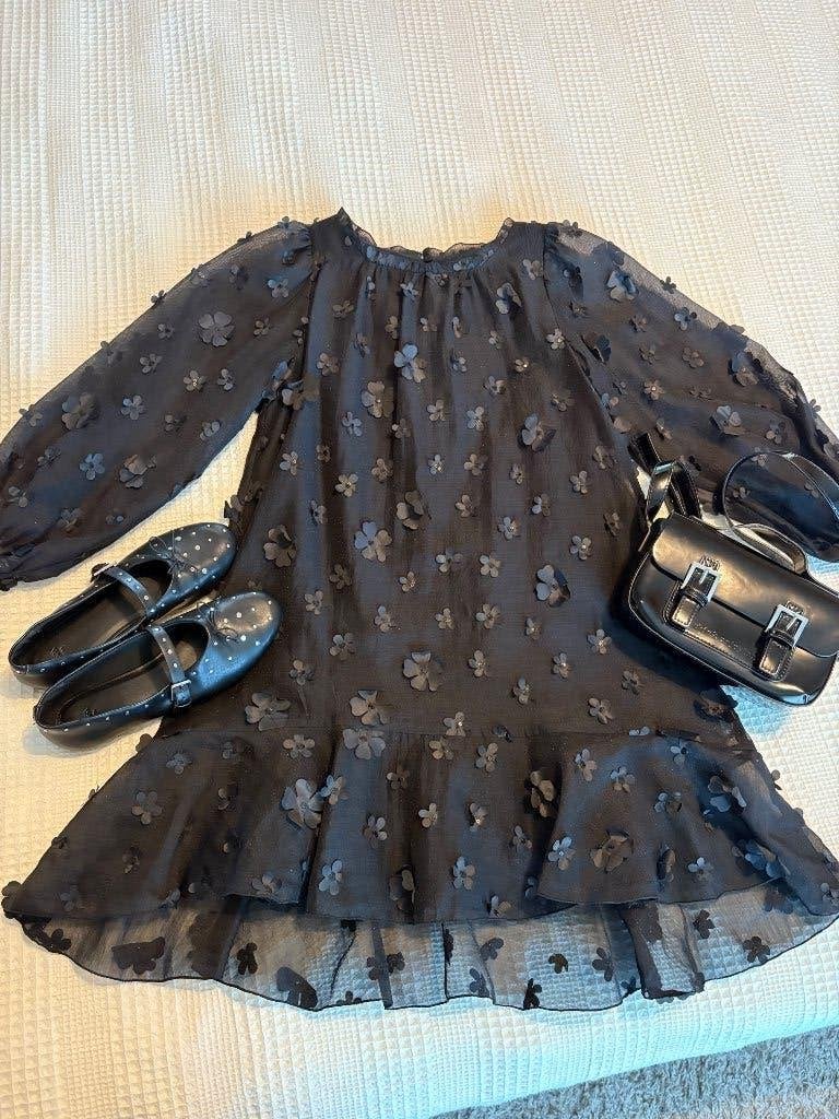 Meisjes jurk, schoenen, tasje, Ophalen of Verzenden, Zo goed als nieuw, Maat 140