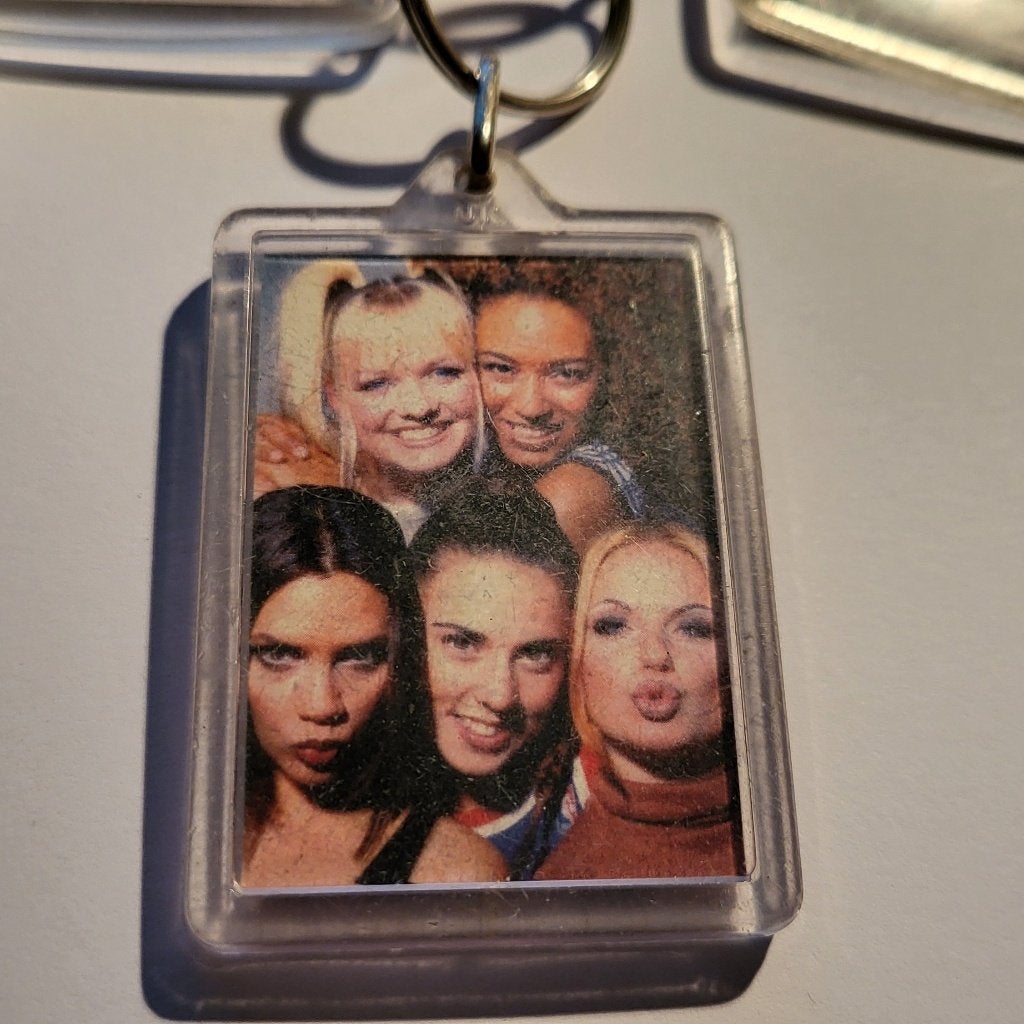 Vintage Spice Girls sleutelhangers, tijdschriften jaren 90, Ophalen of Verzenden