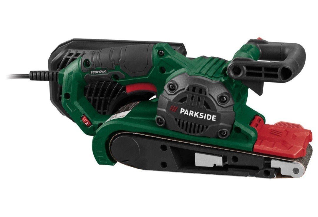 bandschuurmachine parkside nieuw veel schuurpapier by €45, Ophalen of Verzenden, Nieuw, 600 tot 1200 watt, Bandschuurmachine