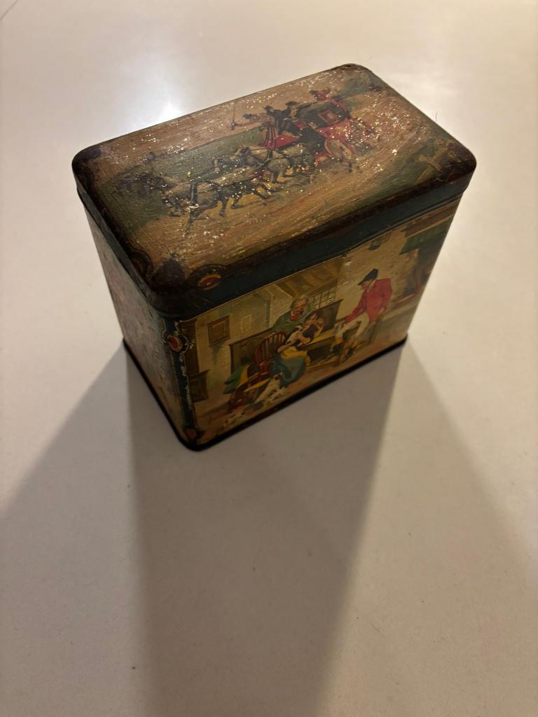 De gruyter koffie thee cacao blik vintage doos jaren 30-40!, Verzamelen, Blikken, Ophalen of Verzenden, Gebruikt, Koffie, Overige merken