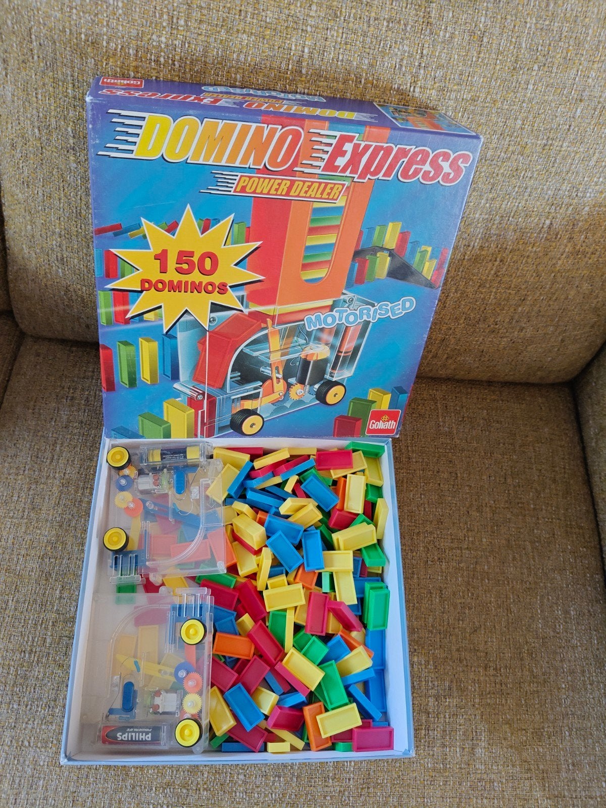 Domino Express Power Dealer met 2 autootjes, Ophalen of Verzenden, Gebruikt, Bouwen