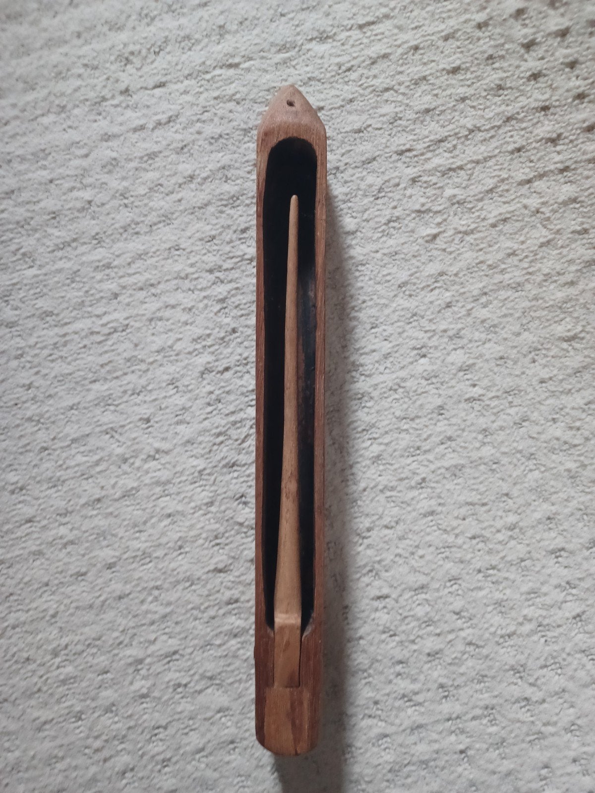Houten weefspoel - 29 cm lang, Antiek en Kunst, Curiosa en Brocante, Ophalen of Verzenden