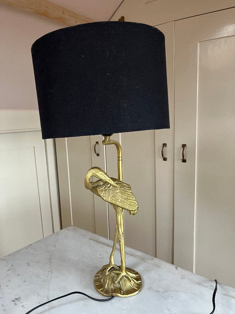 Sissy-boy lamp kraanvogel, Huis en Inrichting, Overige merken, Goud, 61 cm, Met schakelaar
