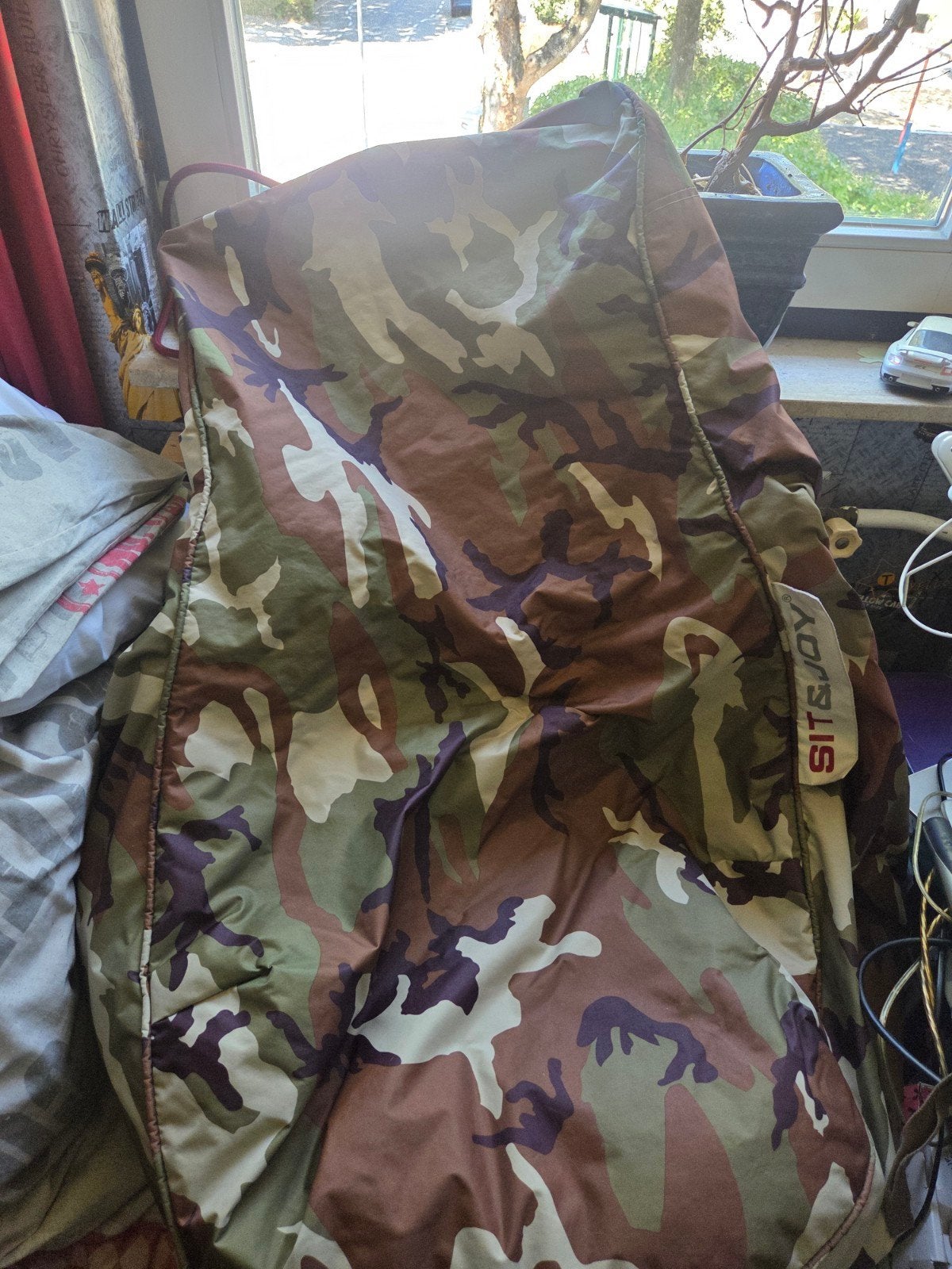 Zitzak Sit&Joy camouflage, Ophalen, Gebruikt, Meerkleurig, Zitzak