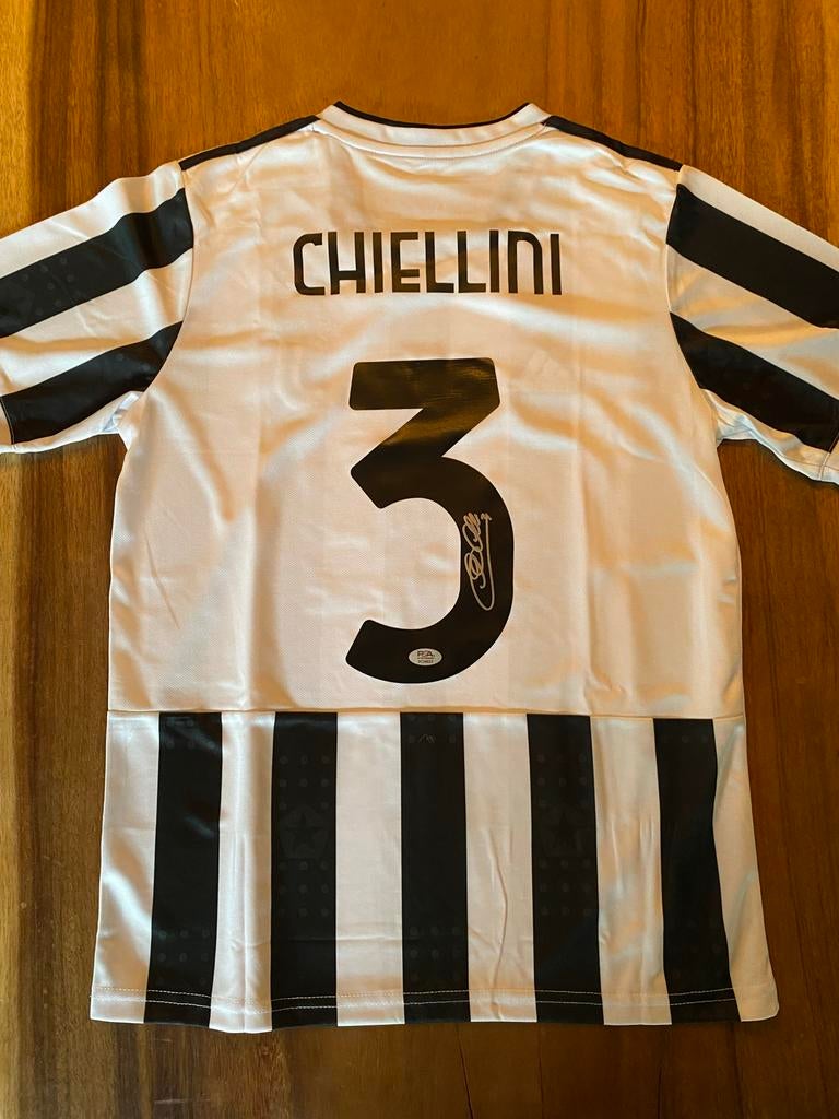 Gesigneerd Juventus shirt door Chiellini met PSA coa, Ophalen of Verzenden, Nieuw, Buitenlandse clubs, Shirt