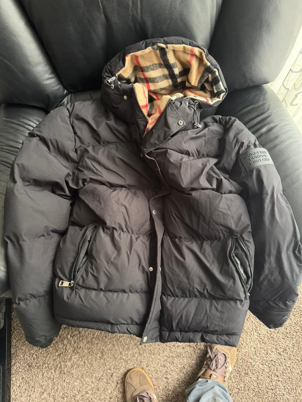 Burberry winterjas, Ophalen of Verzenden, Zo goed als nieuw, Maat 56/58 (XL), Zwart