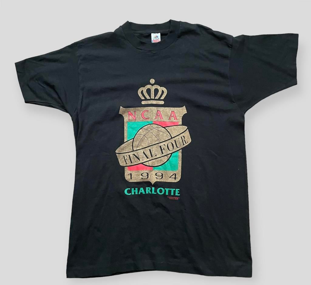 Vintage 90s College Basketbal final four shirt maat L XL top, Ophalen of Verzenden, Zo goed als nieuw, Maat 52/54 (L)