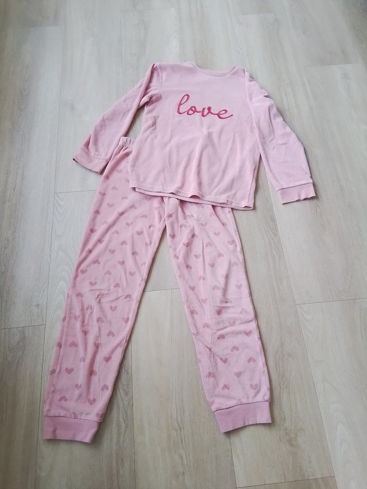 roze pyjama mt 158-164, Ophalen of Verzenden, Zo goed als nieuw, Meisje, Nacht- of Onderkleding