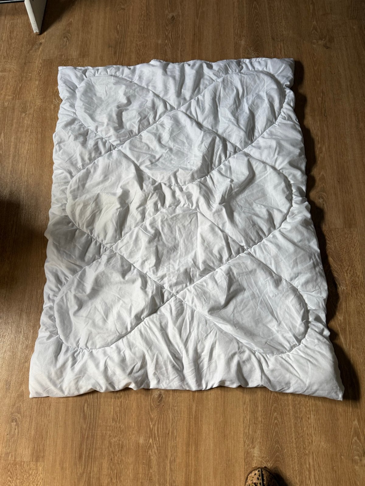Dekbed 100x135 in goede staat, Ophalen of Verzenden, Zo goed als nieuw, Wit, Deken of Dekbed