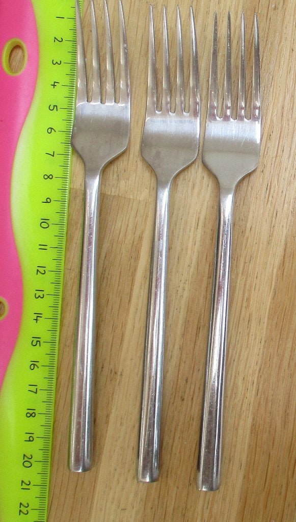 3 dinervorken, 6 theelepeltjes sienna 18/10   goede staat, Huis en Inrichting, Keuken | Bestek, Ophalen of Verzenden, Zo goed als nieuw