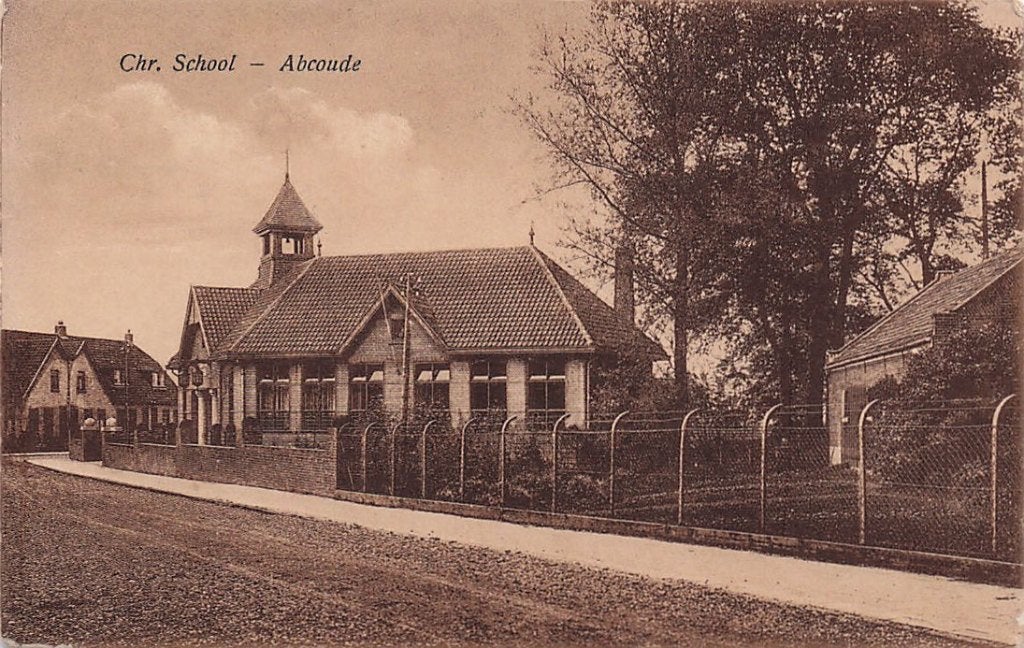 AM219 Abcoude Chr. School 1948, Verzamelen, Ansichtkaarten | Nederland, Verzenden, 1940 tot 1960, Gelopen, Utrecht