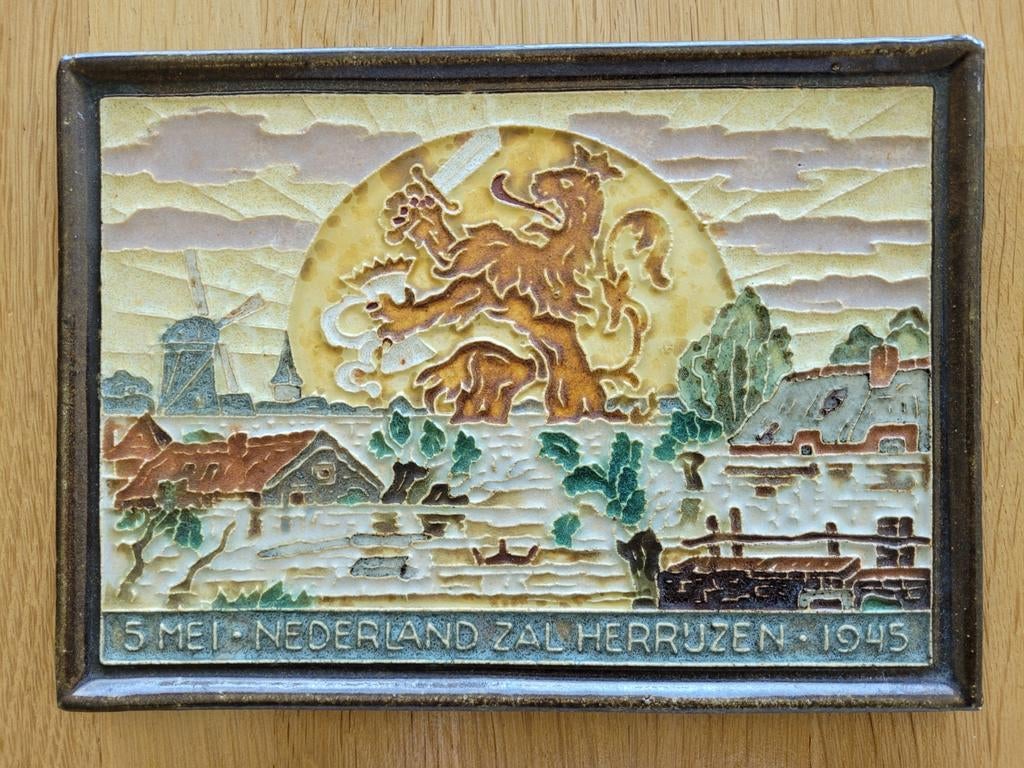 Cloisonné tegels De Porceleyne Fles WO2, Antiek en Kunst, Antiek | Wandborden en Tegels, Ophalen of Verzenden