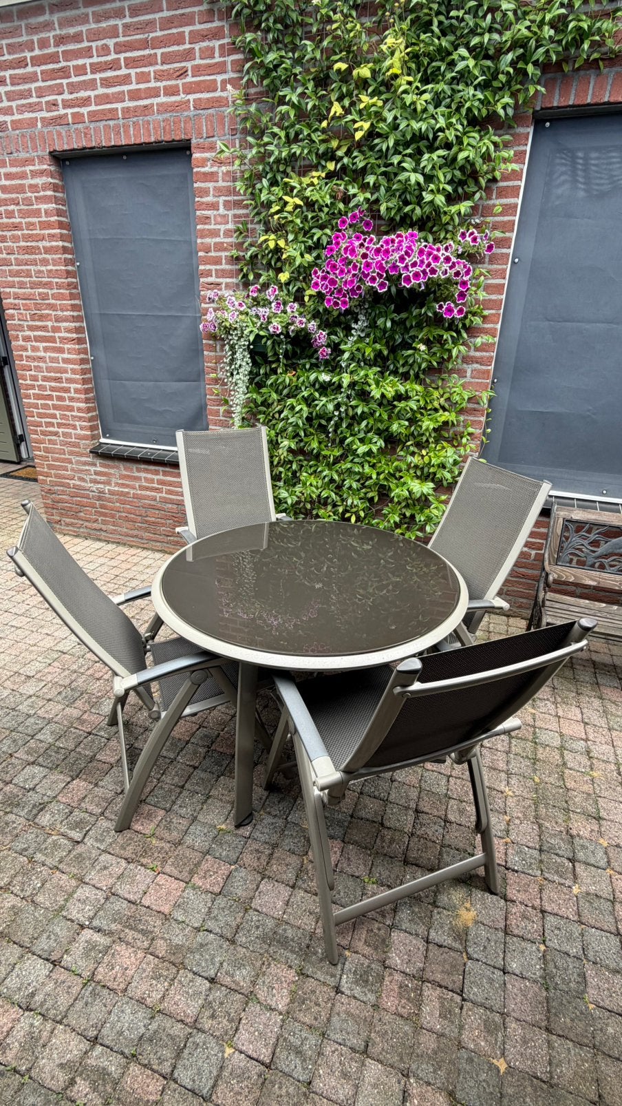 Kettler tuinstel, Ophalen, 4 zitplaatsen, Aluminium, Zo goed als nieuw
