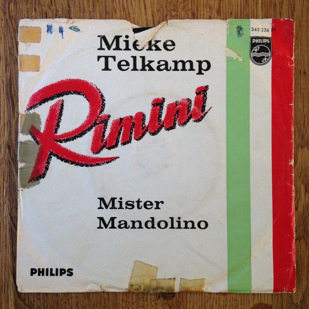Mieke Telkamp Rimini 7" FH 60s 1960 Duitstalig Bela Sanders, Gebruikt, 7 inch, Ophalen of Verzenden, Nederlandstalig