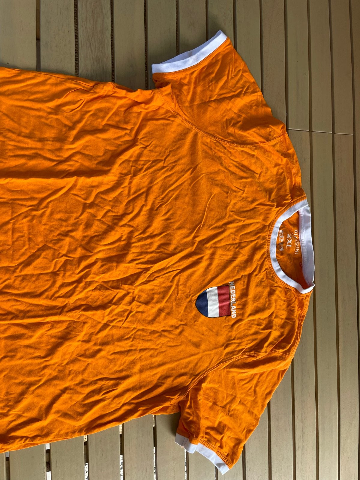 Oranje T-shirt Nederland 2XL, Ophalen of Verzenden, Gedragen, Maat 56/58 (XL), Oranje