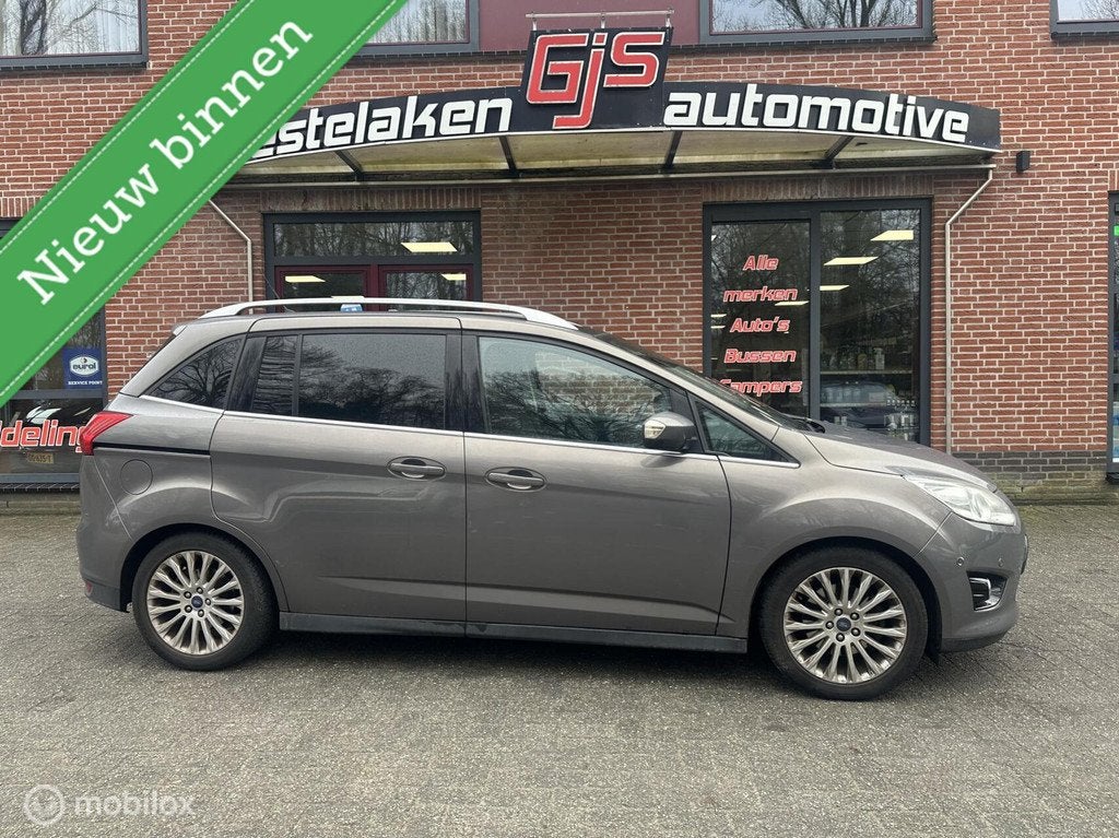 Ford Grand C-Max 1.0 Titanium 7p., Auto's, Ford, Voorwielaandrijving, 125 pk, Gebruikt, Bruin