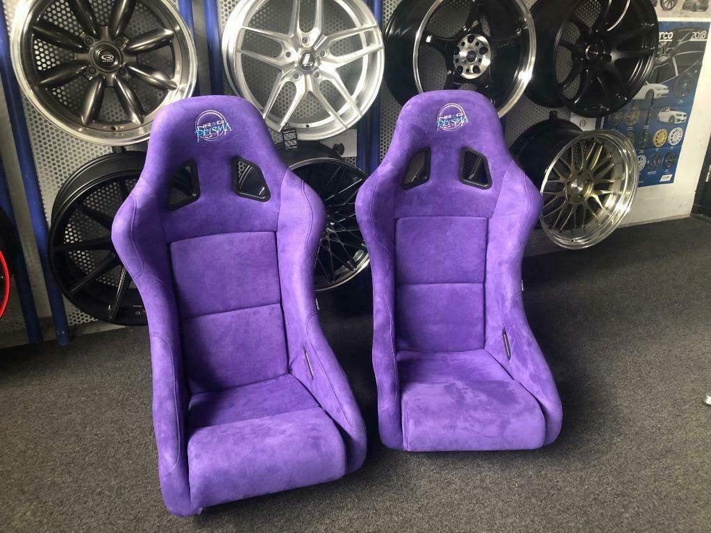 NRG Prisma Kuipstoel sportstoel - Paars alcantara, Auto diversen, Ophalen of Verzenden