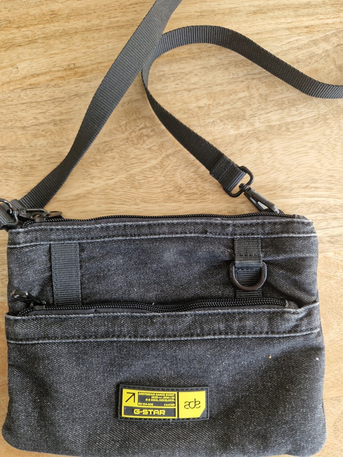 G-Star ADE Schoudertasje - Zwart Denim, Verzenden, Zo goed als nieuw, Zwart, Schoudertasje