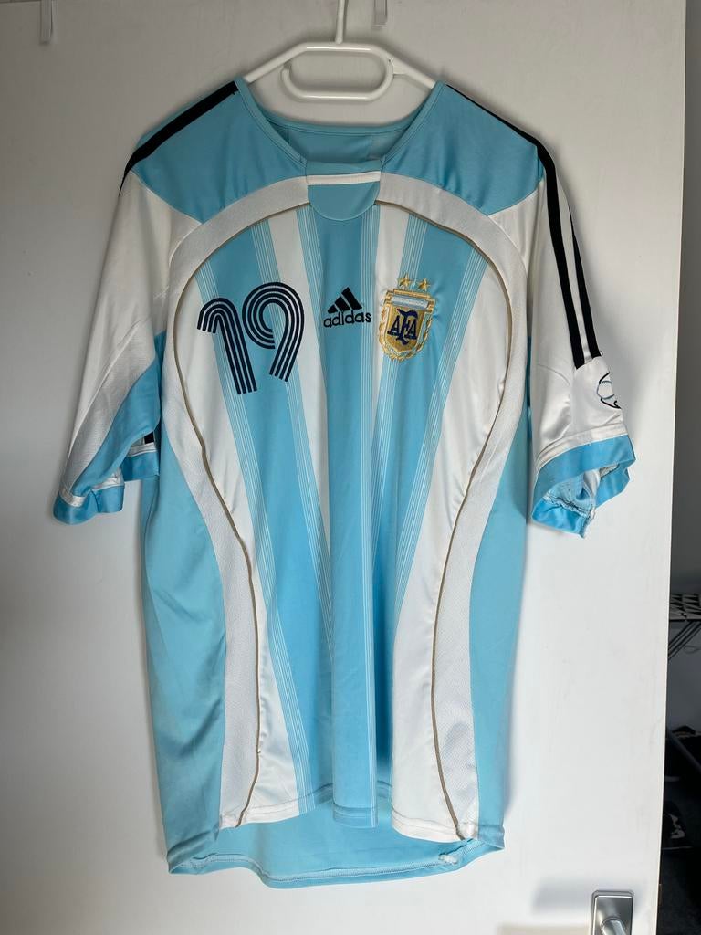 Argentinië Thuisshirt 2006 WK Messi #19, Verzenden, Gebruikt, Buitenlandse clubs, Shirt