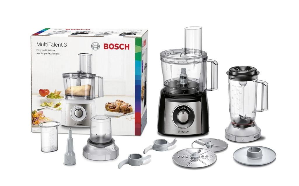 Bosch MultiTalent 3 Foodprocessor - MCM3201B, 4 liter of meer, Ophalen of Verzenden, Nieuw, 3 snelheden of meer