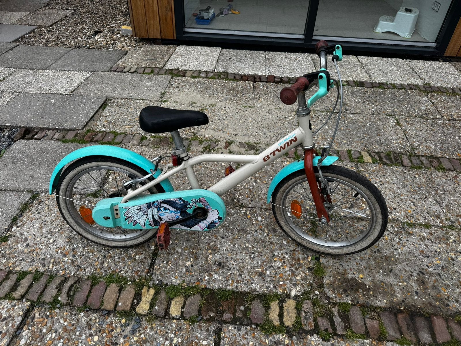 Mooie jongensfiets van decathlon, Ophalen, Zo goed als nieuw, Schijfrem, 16 tot 20 inch