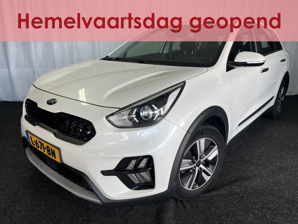 Kia Niro 1.6 GDi Hybrid DynamicLine ADAPTIVE/APPLE/CAMERA/AU, Gebruikt, Met garantie (alle), Leder en Stof, Wit