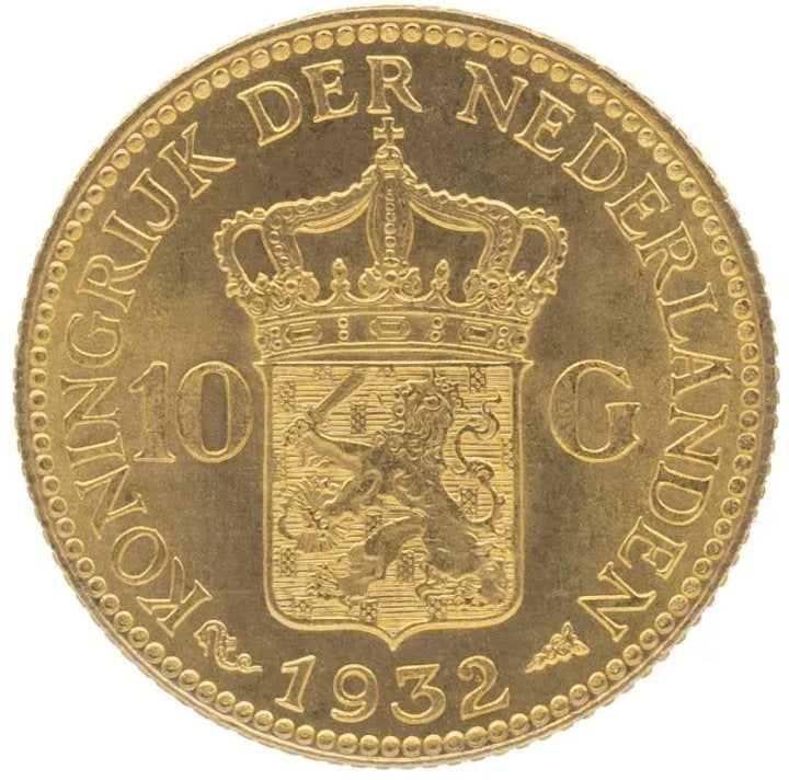 Nederland Gouden tientje van Willem 3 of Wilhelmina, Postzegels en Munten, Ophalen of Verzenden, Goud