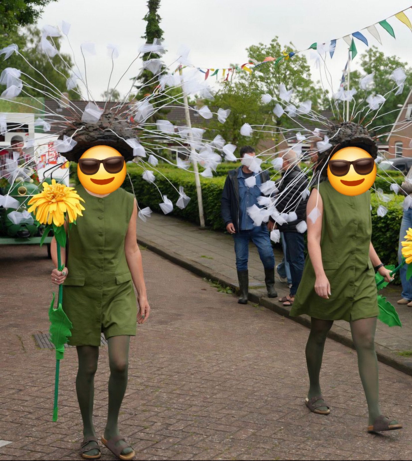 feestkleding optocht, Ophalen