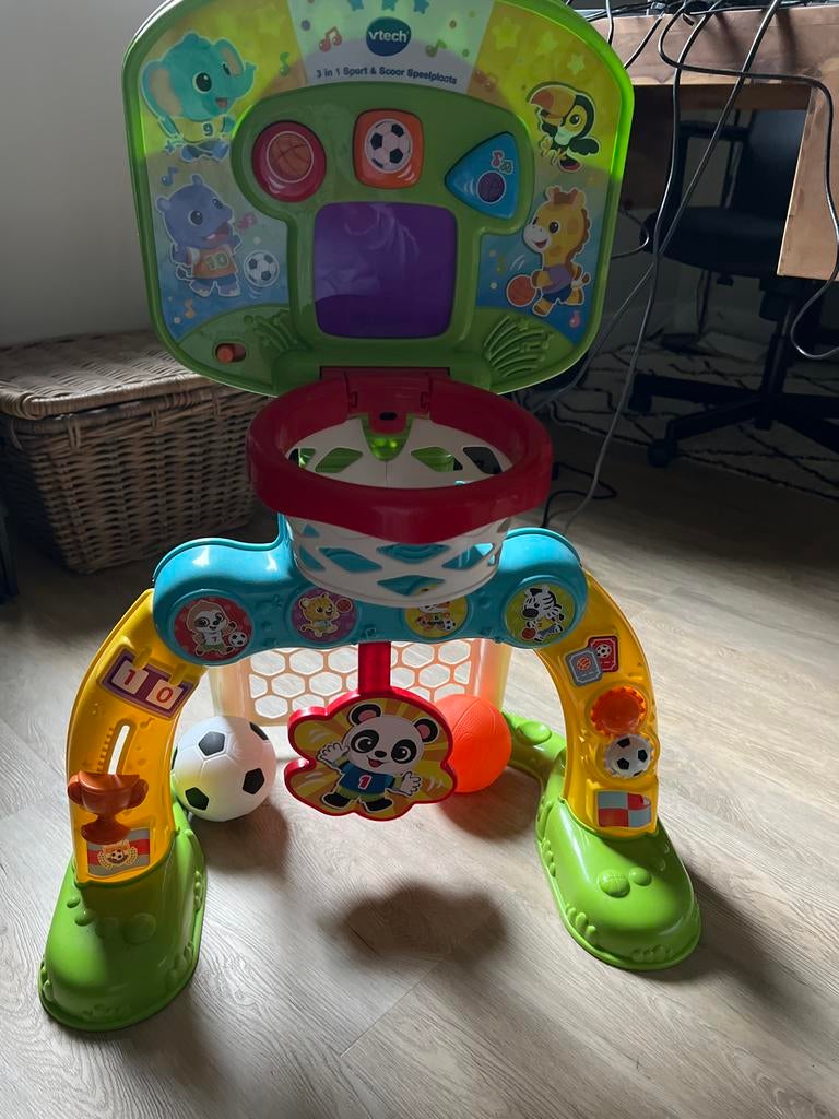 VTech 3-in-1 Sport & Scoor Speelplaats (voetbal & basketbal), Ophalen, Zo goed als nieuw, 6 maanden tot 2 jaar