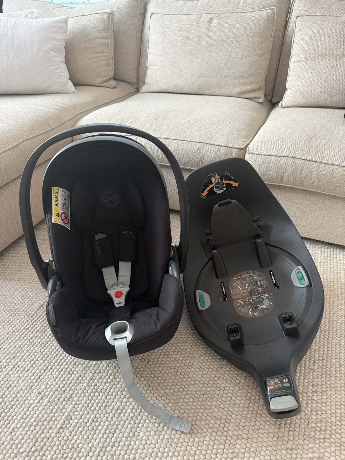 Cybex cloud Z i size deep black platinum en base, Zo goed als nieuw, Isofix, 0 t/m 13 kg, Ophalen