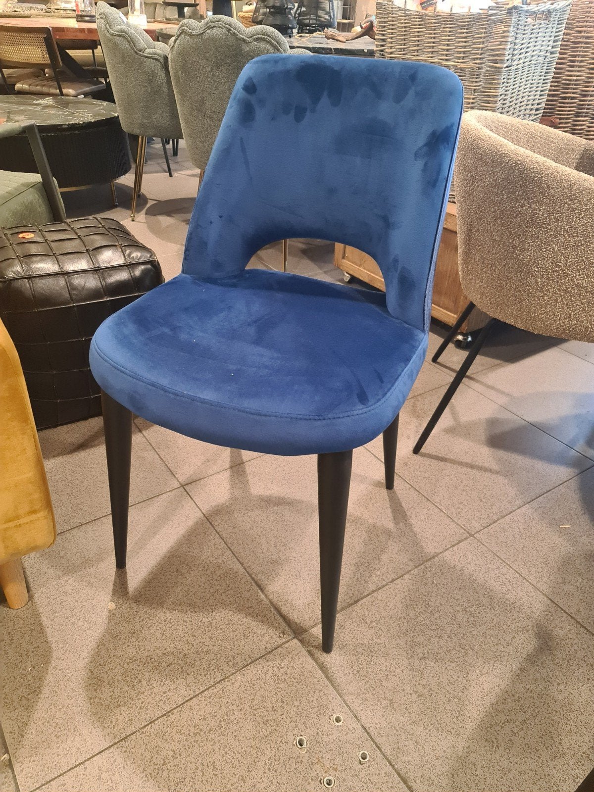 nieuwe Richmond Giovanna eetkamerstoel adore velvet blauw, Ophalen, Blauw, ., Nieuw