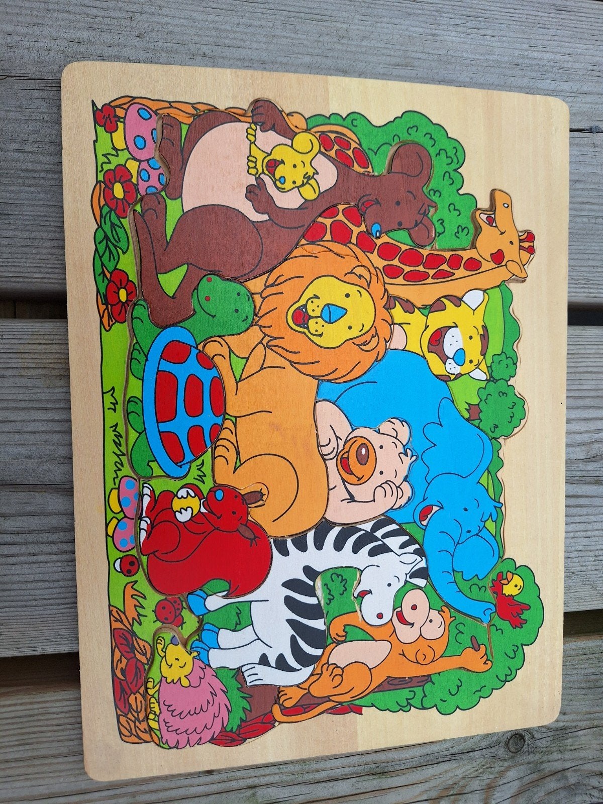 houten puzzel dieren, Ophalen of Verzenden, Gebruikt