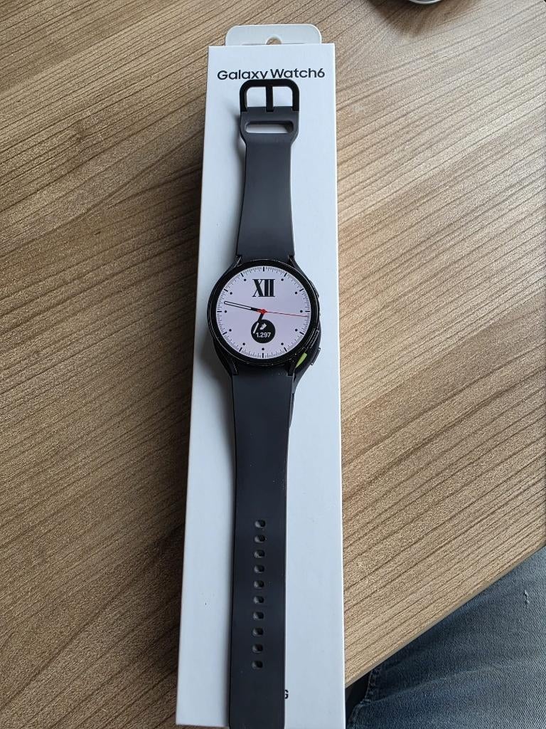 Samsung Galaxy Watch 6 LTE 44mm Zwart, Sieraden, Tassen en Uiterlijk, Smartwatches, Gebruikt, Zwart, Hoogte, Ophalen of Verzenden