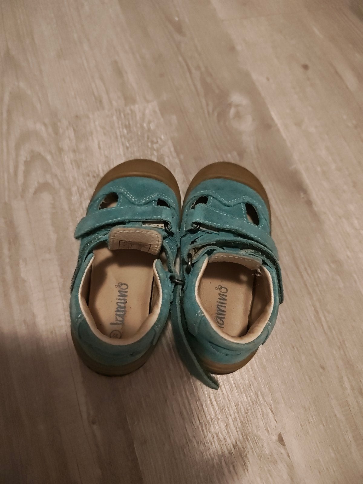 Lamino schoentjes - turquoise maat 22, Jongetje of Meisje, Ophalen of Verzenden, Lamino, Gebruikt